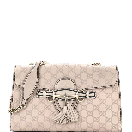 Gucci Emily Chain Flap Bag in Guccissima Leather, Medium