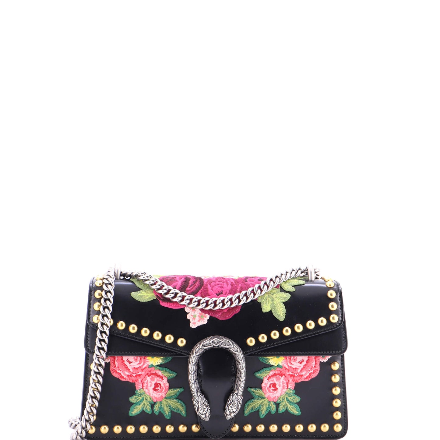 Gucci Dionysus Small Embroidered Studded Leather Bag