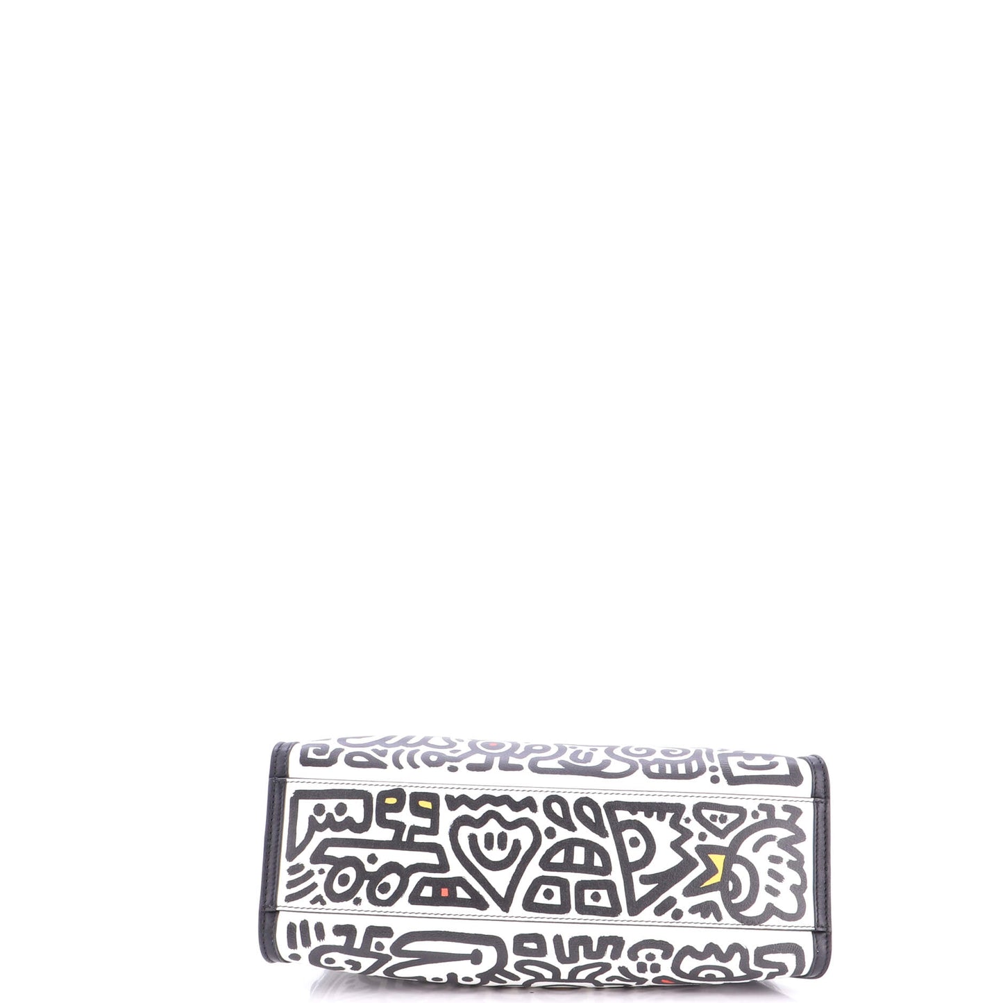 Fendi x Mr. Doodle Peekaboo Iconic Bag in Printed Leather, Regular Size