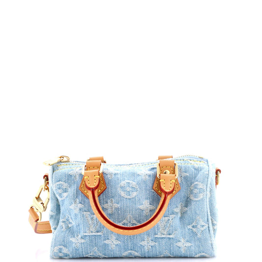 Louis Vuitton Speedy Bandouliere NM Bag Monogram Denim Sky Nano