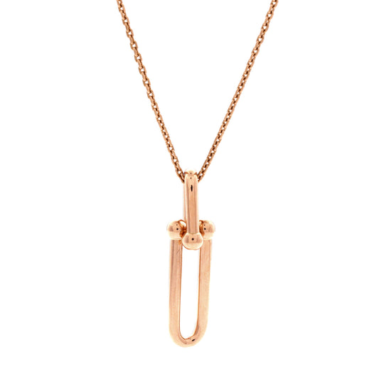 ティファニー ハードウェア リンク ペンダント ネックレス 18K ローズゴールド