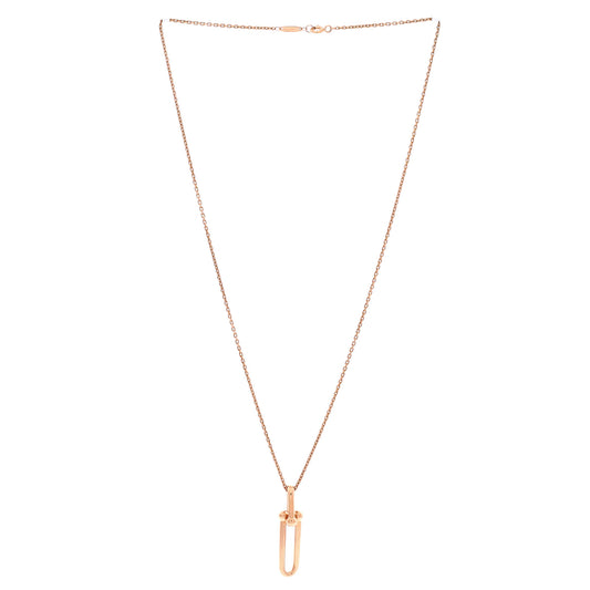 ティファニー ハードウェア リンク ペンダント ネックレス 18K ローズゴールド
