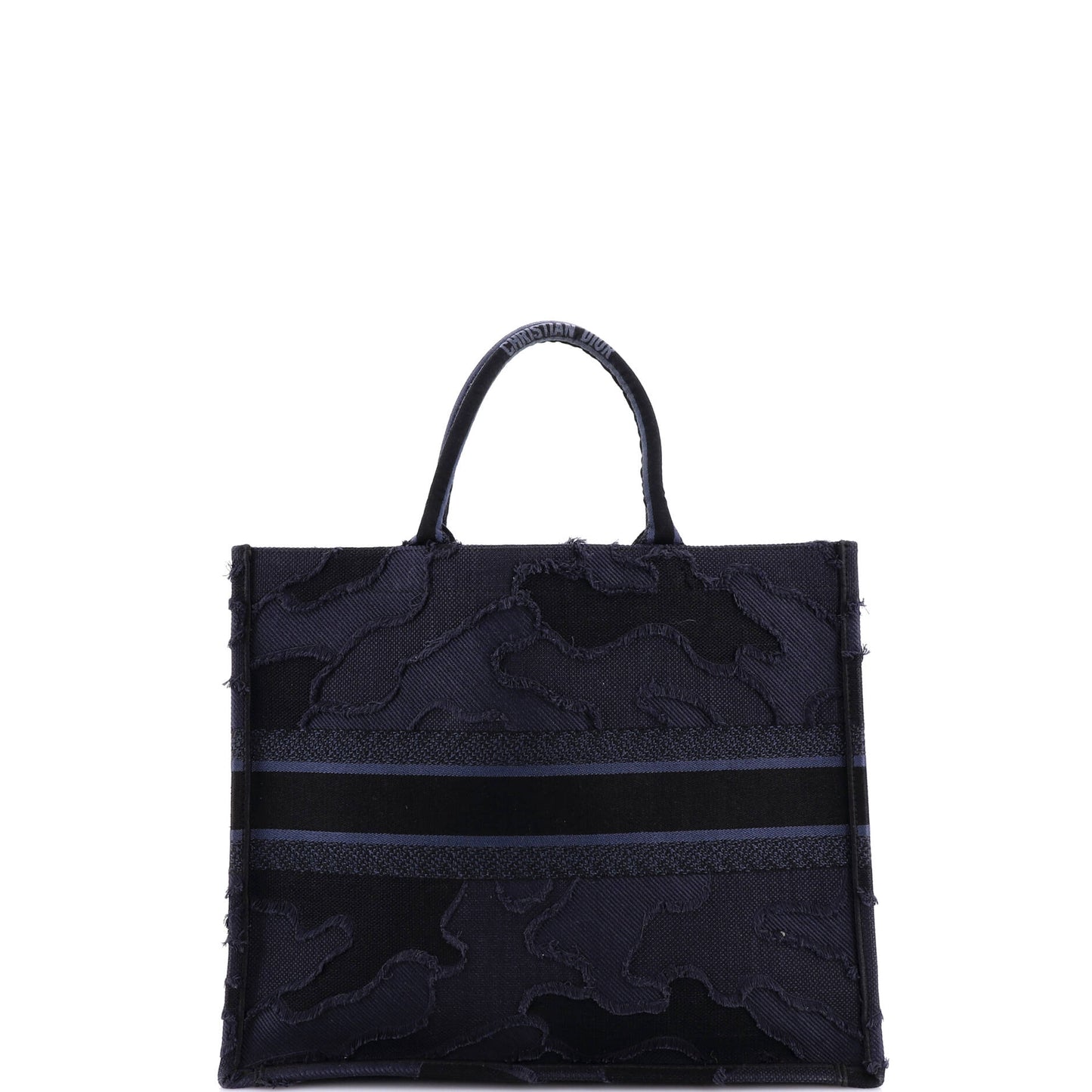 Christian Dior Book Tote, Camouflage Embroidered Canvas, Large