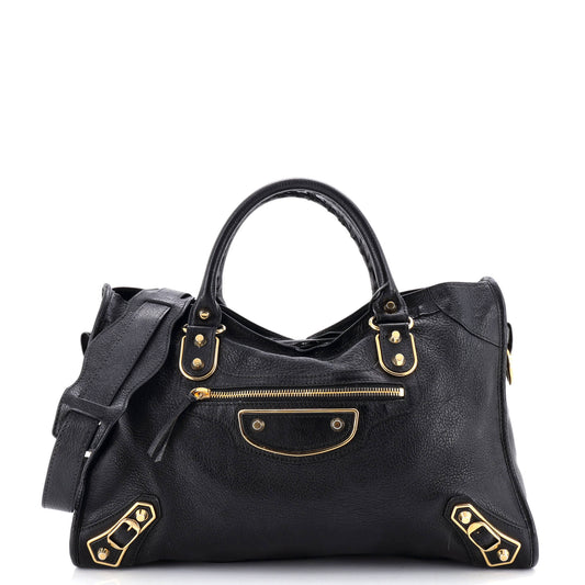 Balenciaga City Classic Metallic Edge Leather Medium Bag