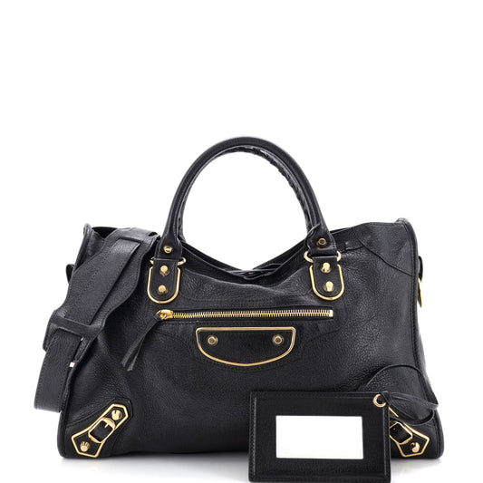 Balenciaga City Classic Metallic Edge Leather Medium Bag