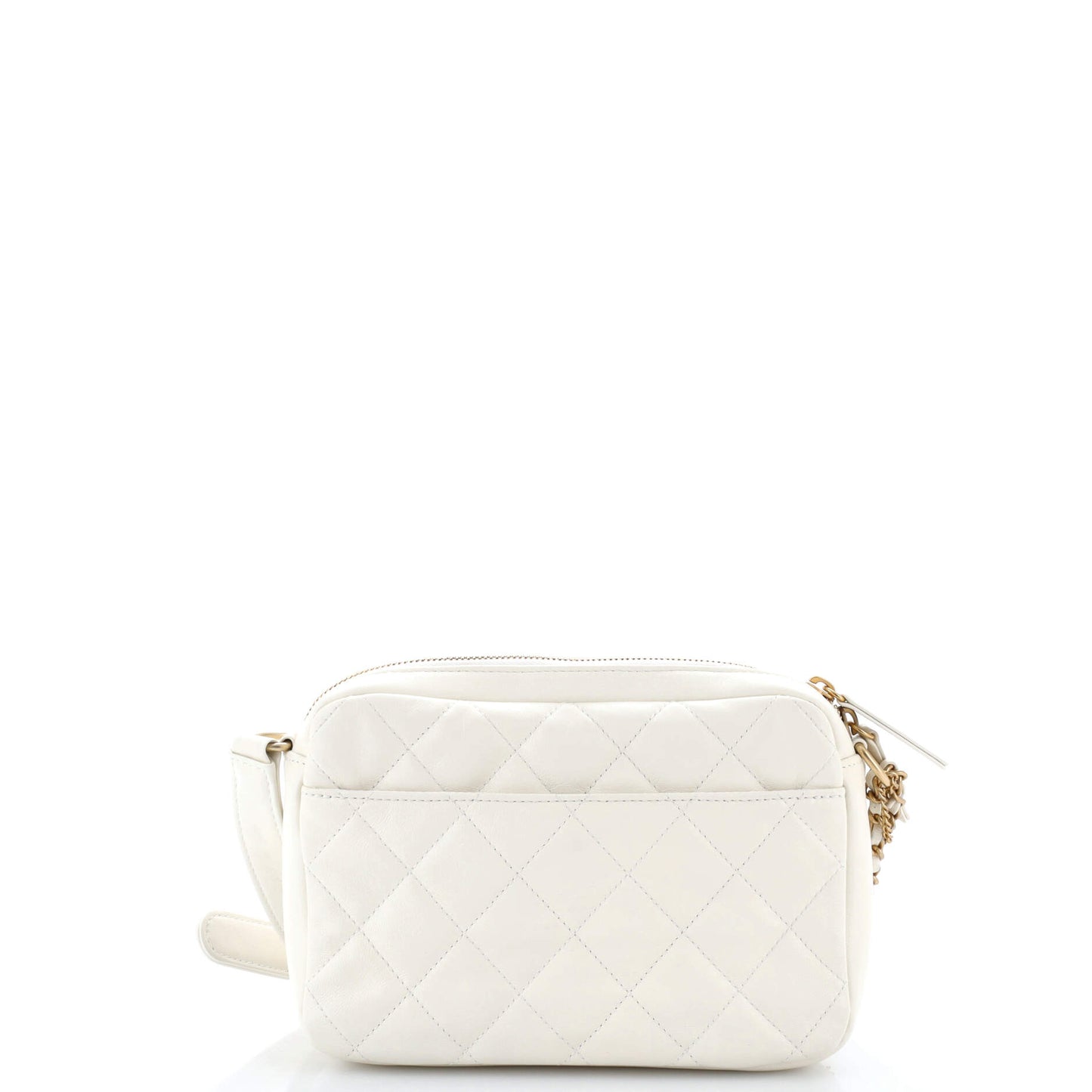 Chanel Logo Twin Pocket Chain Camera Case in Quilted Calfskin, Small