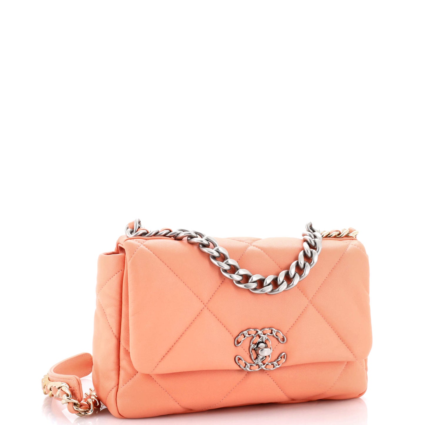 Chanel 19 flap bag in quilted leather, medium