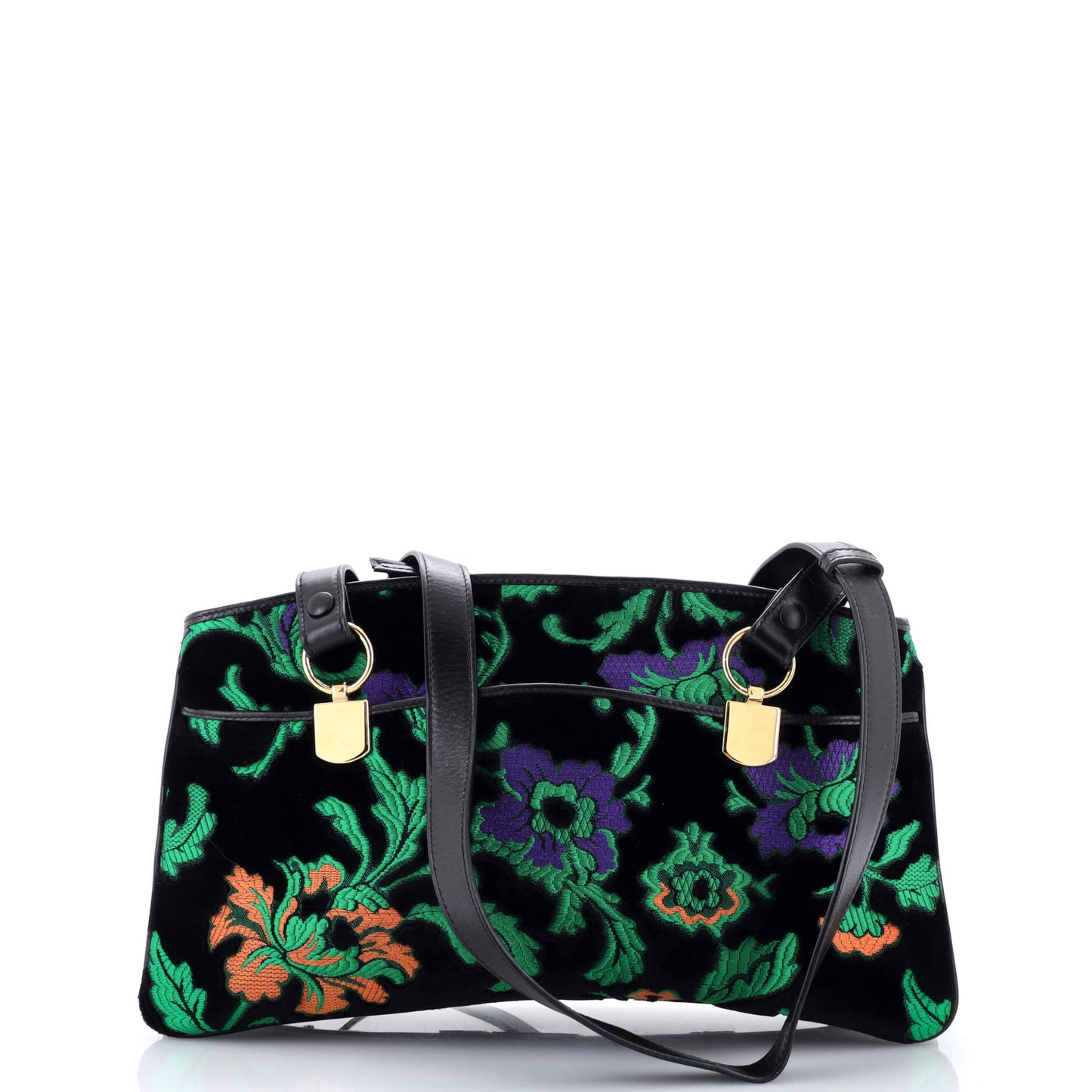 Gucci Arli Large Embroidered Jacquard Top Handle Bag