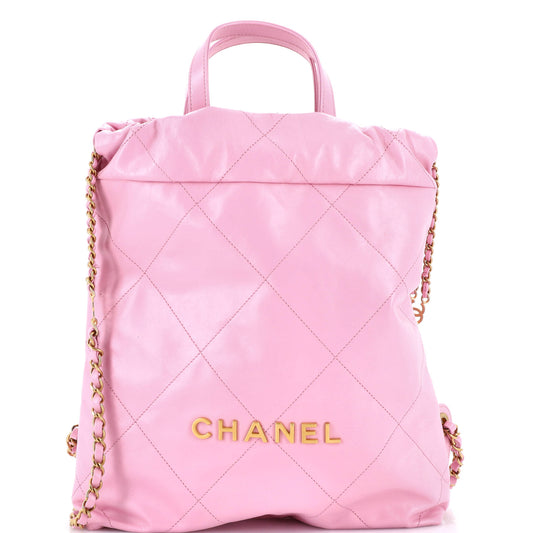 Chanel 22 Chain Backpack in Quilted Calfskin, Medium