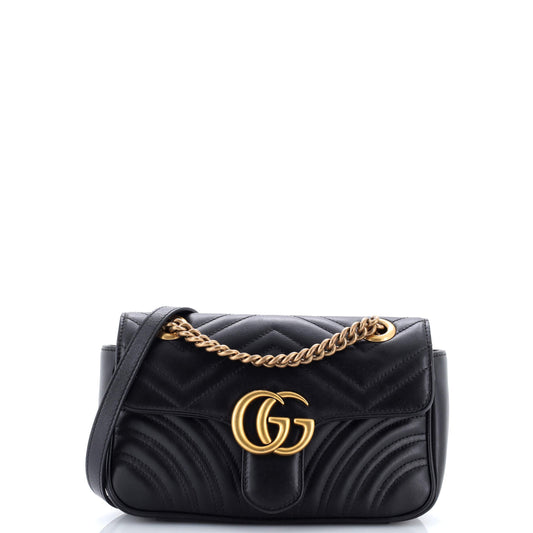 Gucci GG Marmont Mini Flap Bag in Matelassé Leather