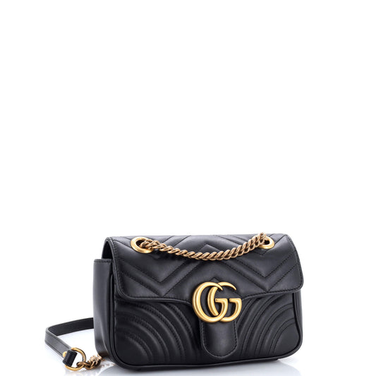 Gucci GG Marmont Mini Flap Bag in Matelassé Leather