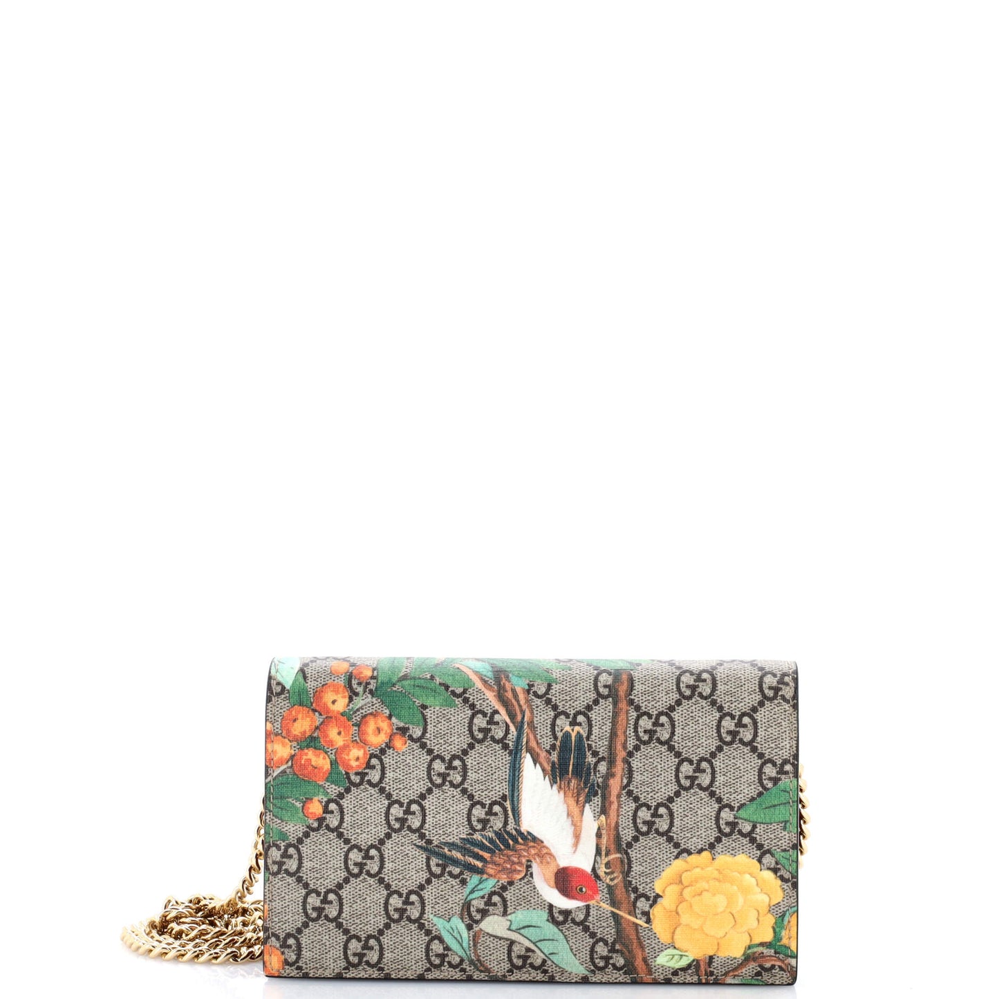 Gucci Chain Wallet in Tian Print GG Coated Canvas