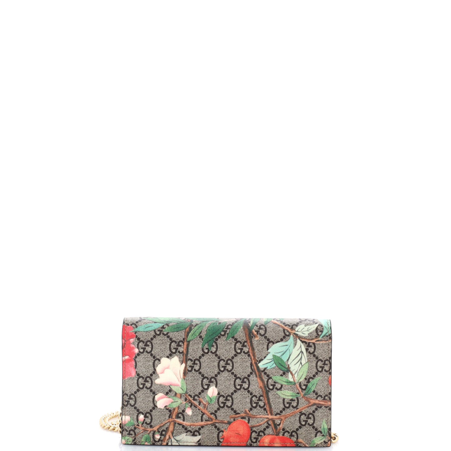 Gucci Chain Wallet in Tian Print GG Coated Canvas