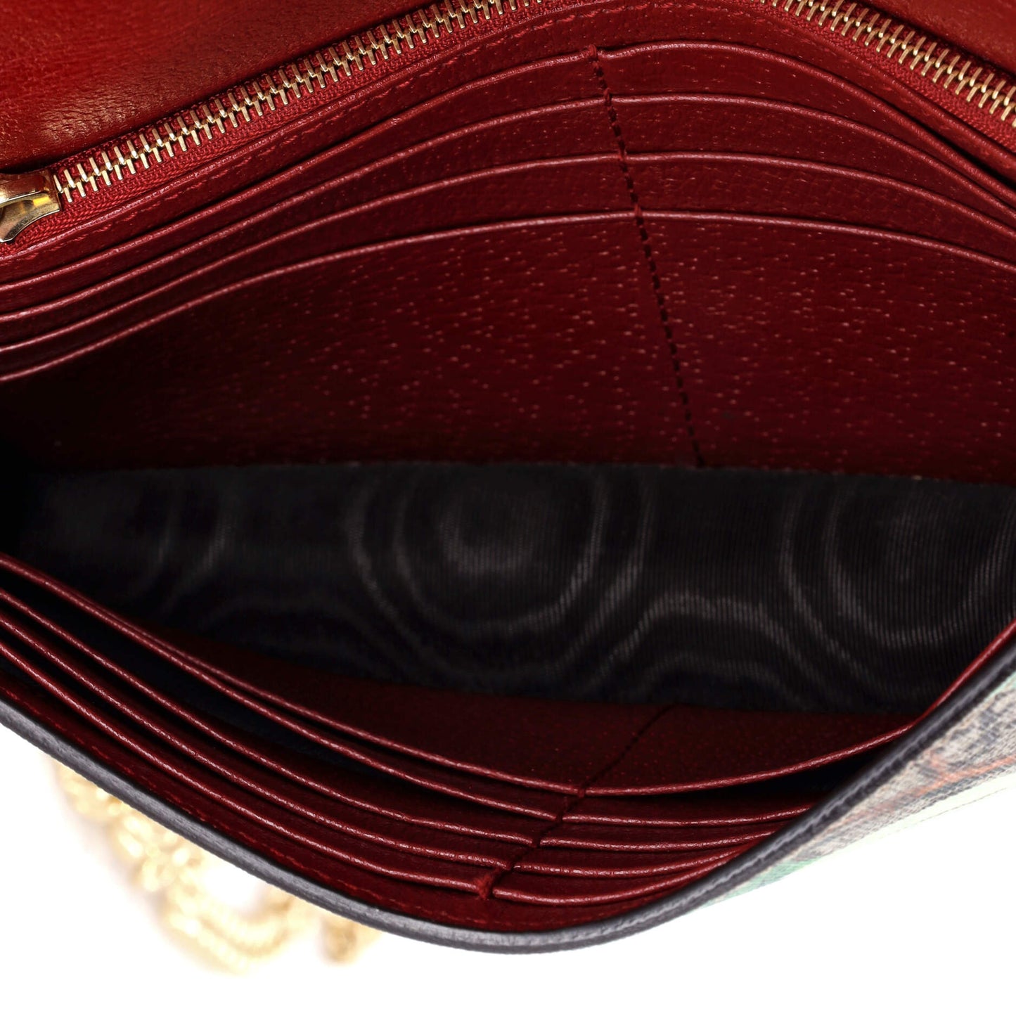 Gucci Chain Wallet in Tian Print GG Coated Canvas