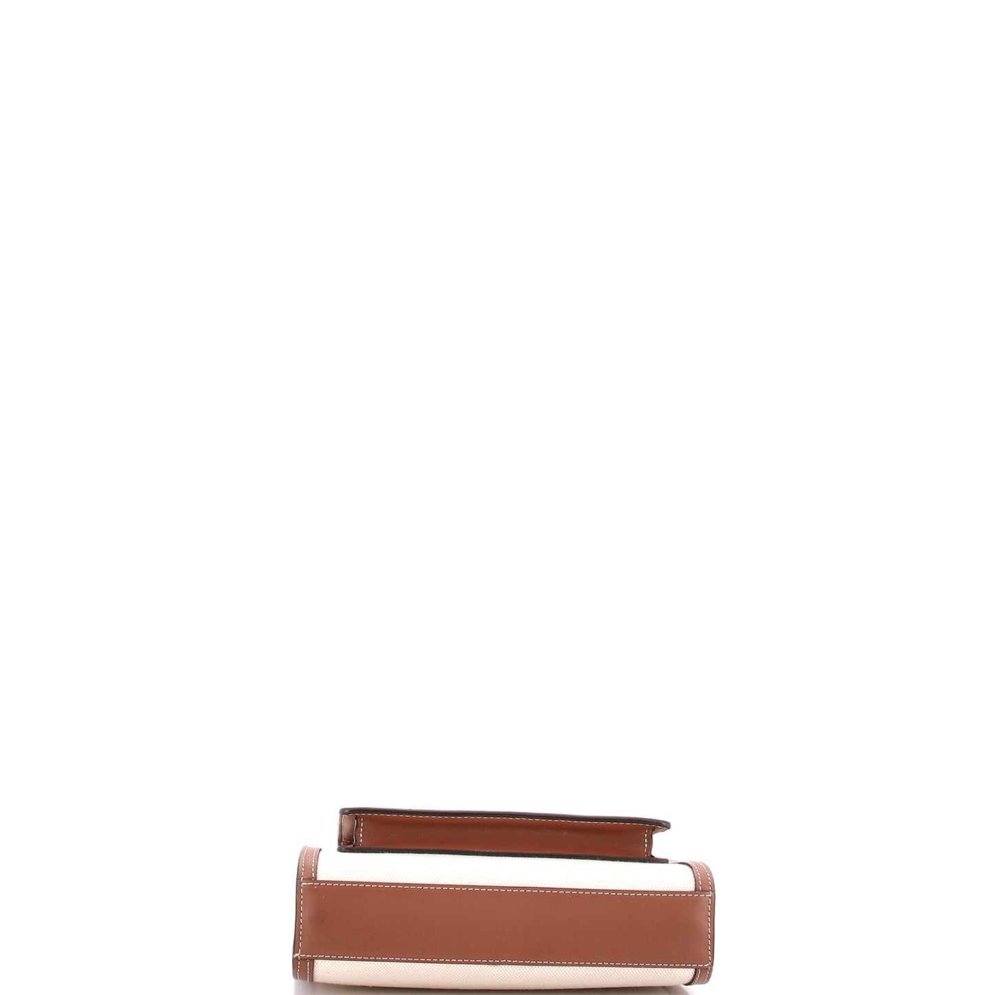 Burberry Logo Pocket Tote Canvas Leather Mini