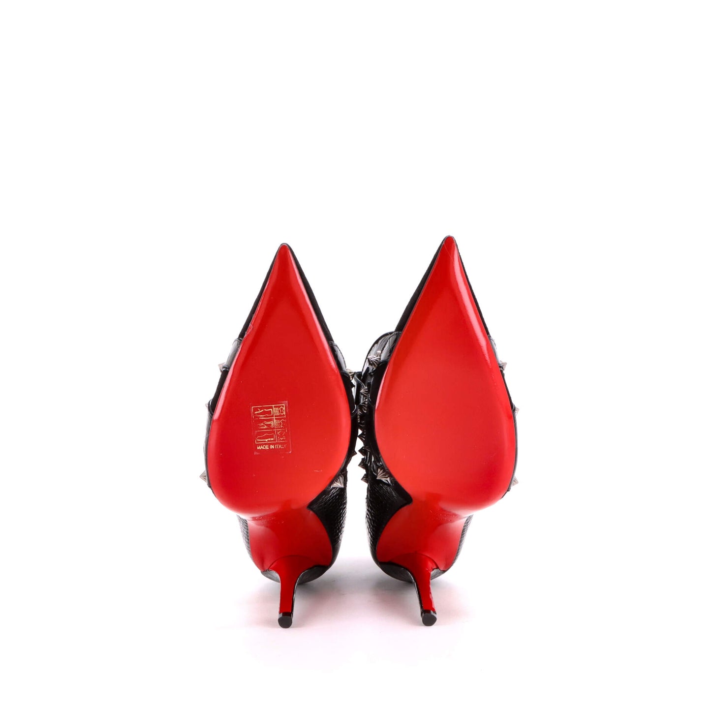 Christian Louboutin Women's Bootytiag Western Boots in Crocodile-Embossed Leather, Suede, and Mesh