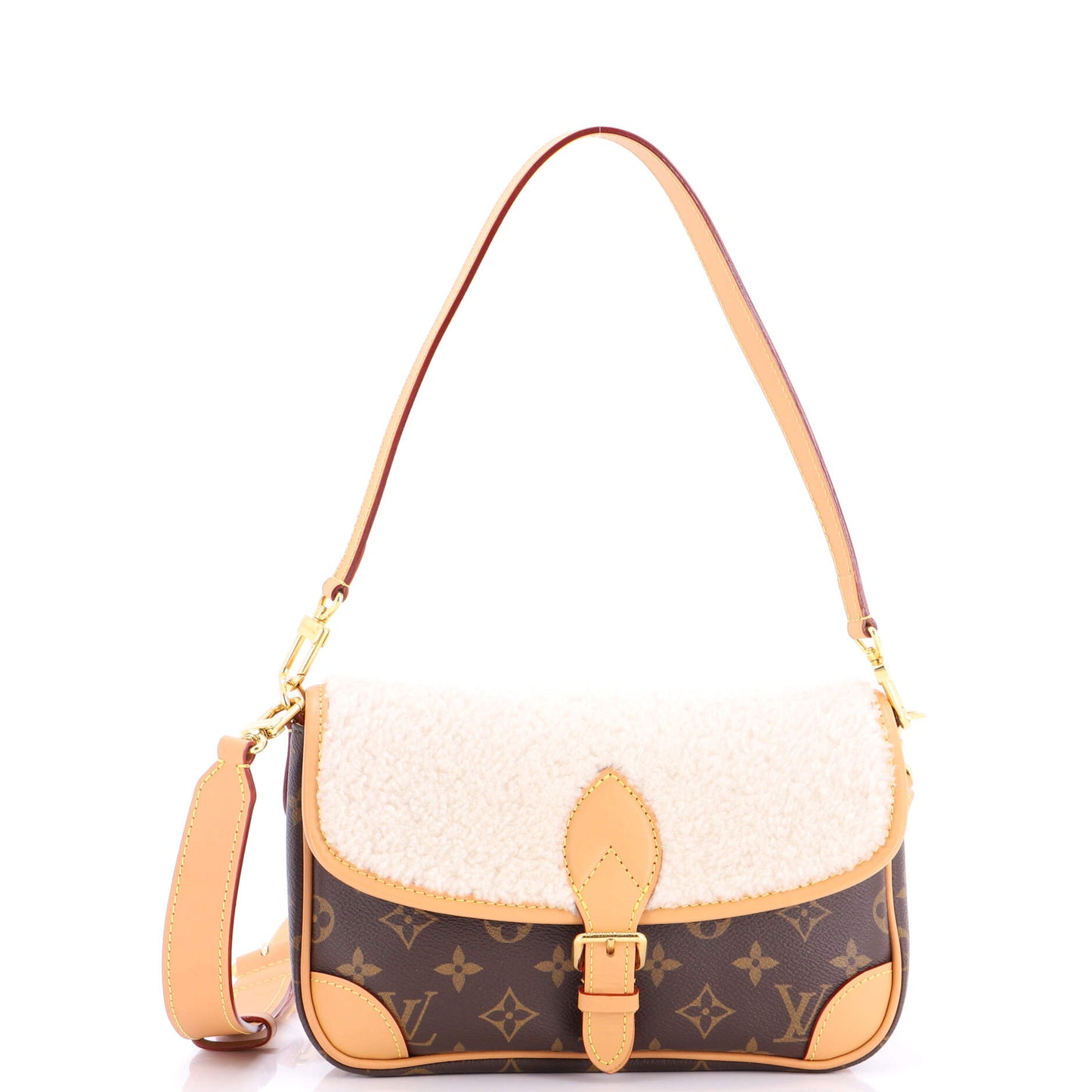 Louis Vuitton Diane NM Handbag in Monogram Canvas with Shearling