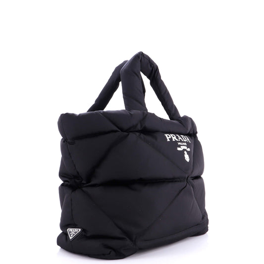 プラダ パッド入りロゴトートバッグ キルティング Re-Nylon ミディアム