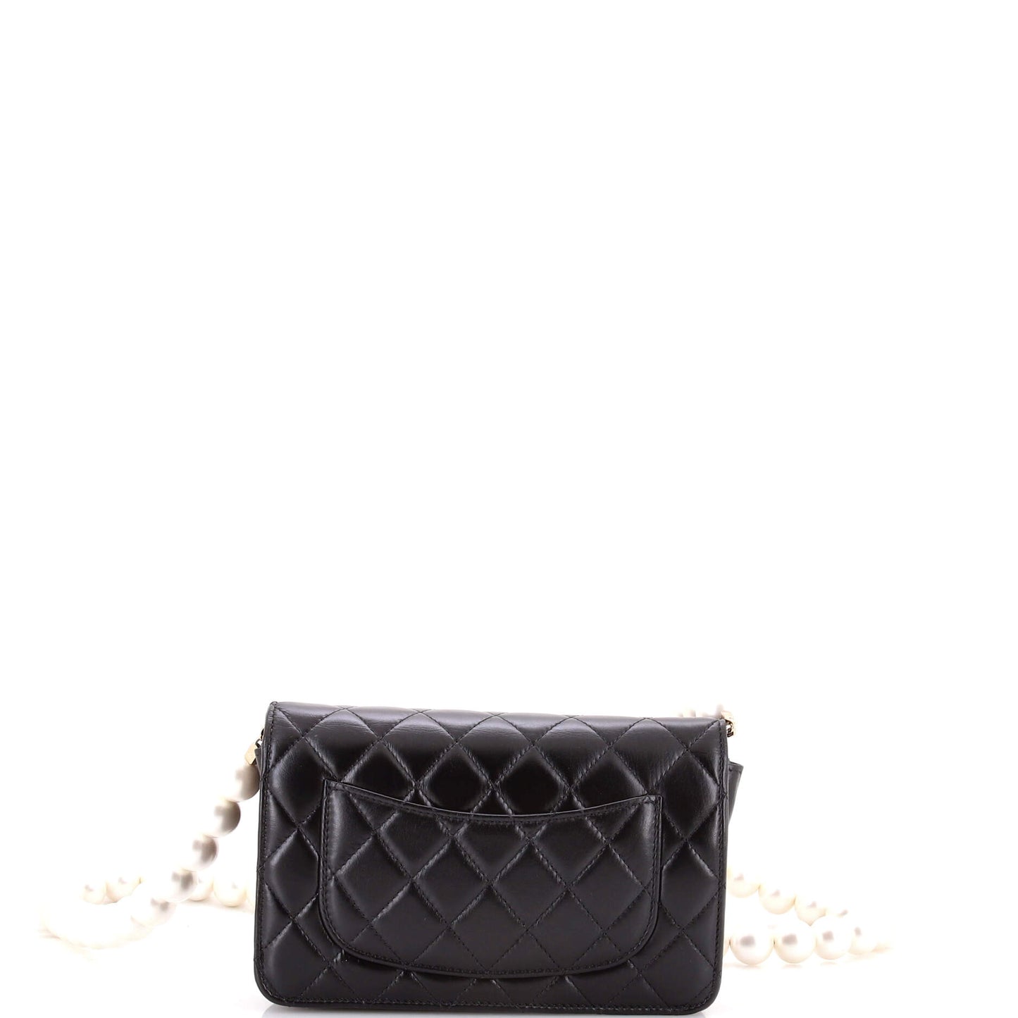 Chanel Pearl Strap CC Wallet on Chain Quilted Calfskin