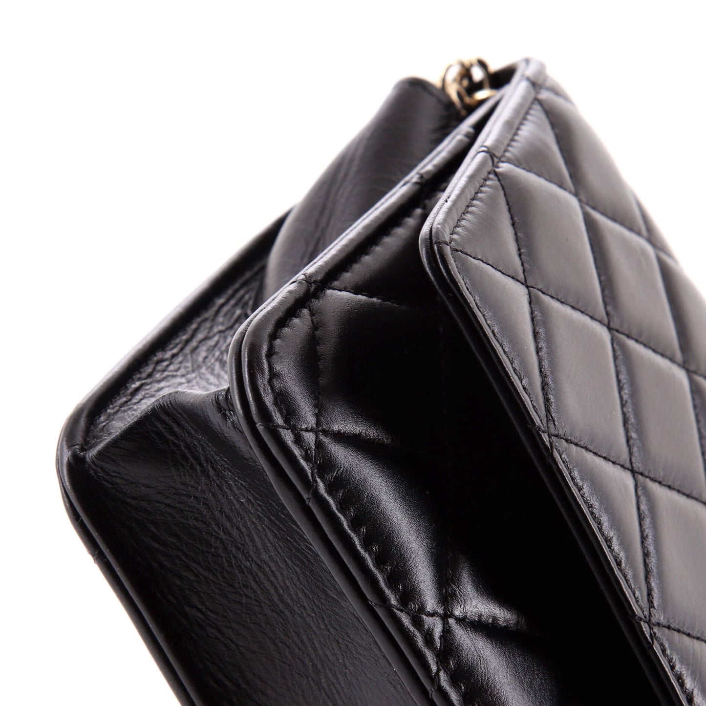 Chanel Pearl Strap CC Wallet on Chain Quilted Calfskin