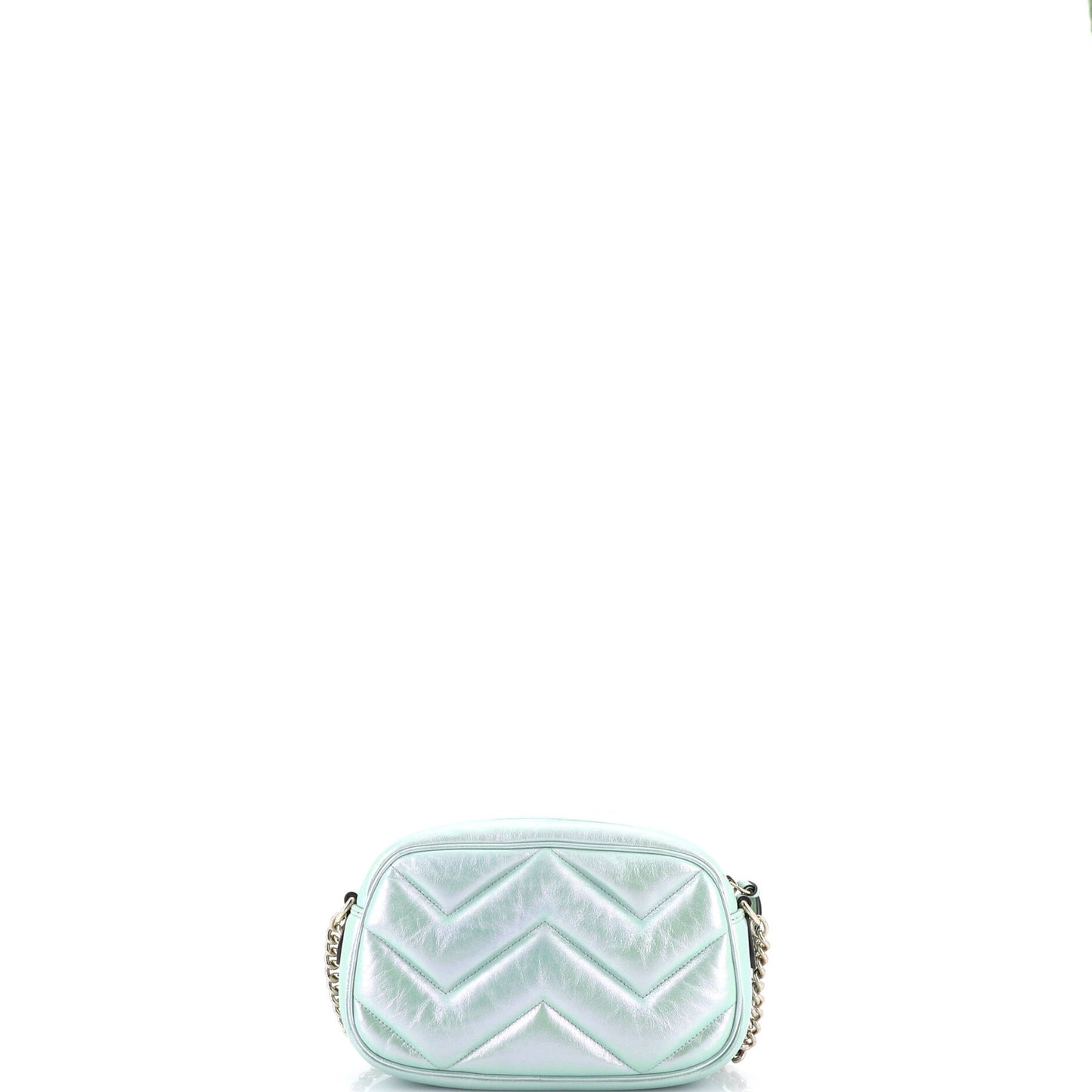 Gucci GG Marmont Chevron Iridescent Leather Small Shoulder Bag