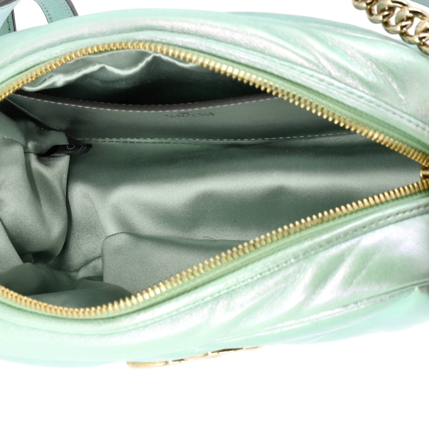 Gucci GG Marmont Chevron Iridescent Leather Small Shoulder Bag