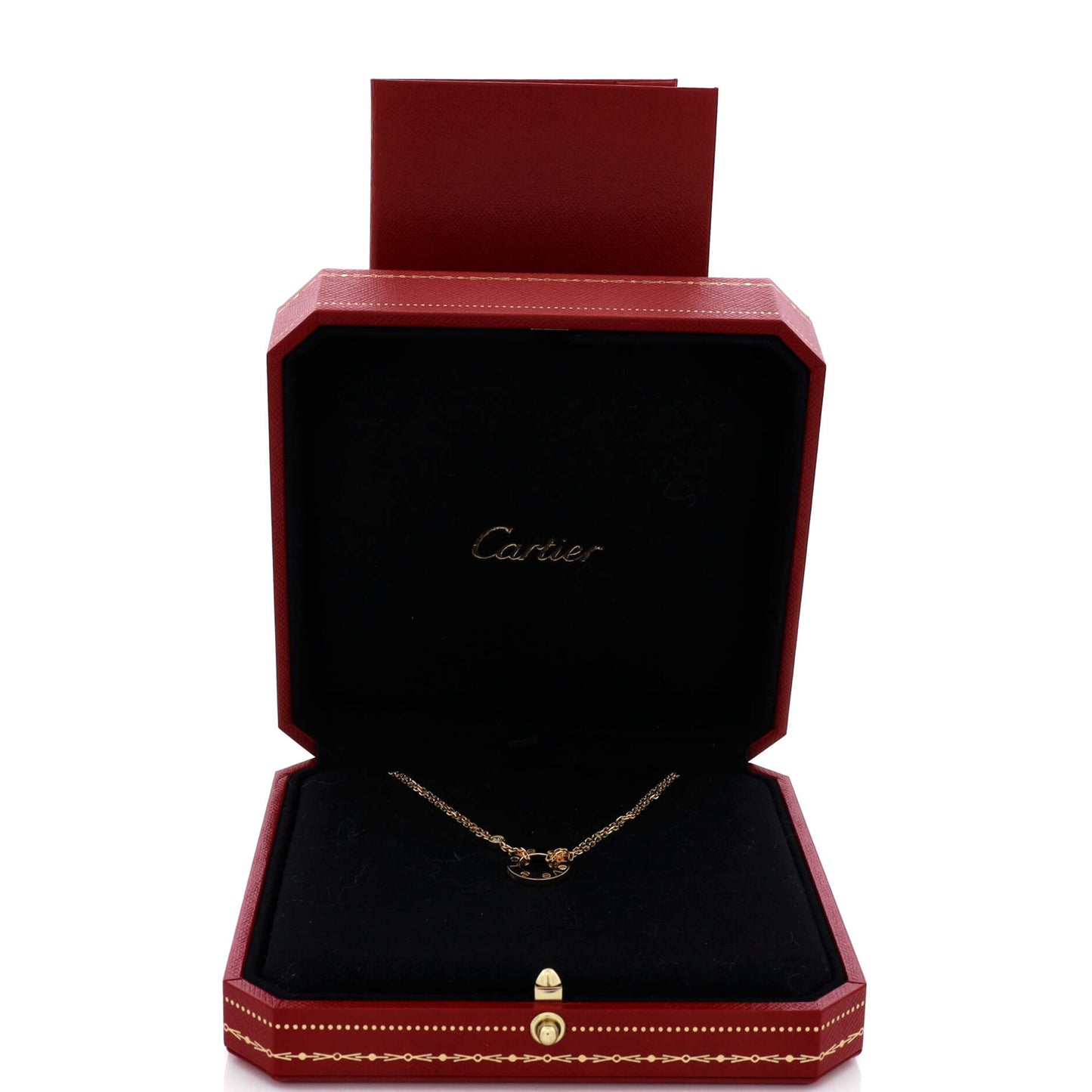 Cartier 2-Diamond Love Pendant Necklace in 18K Yellow Gold and Diamonds