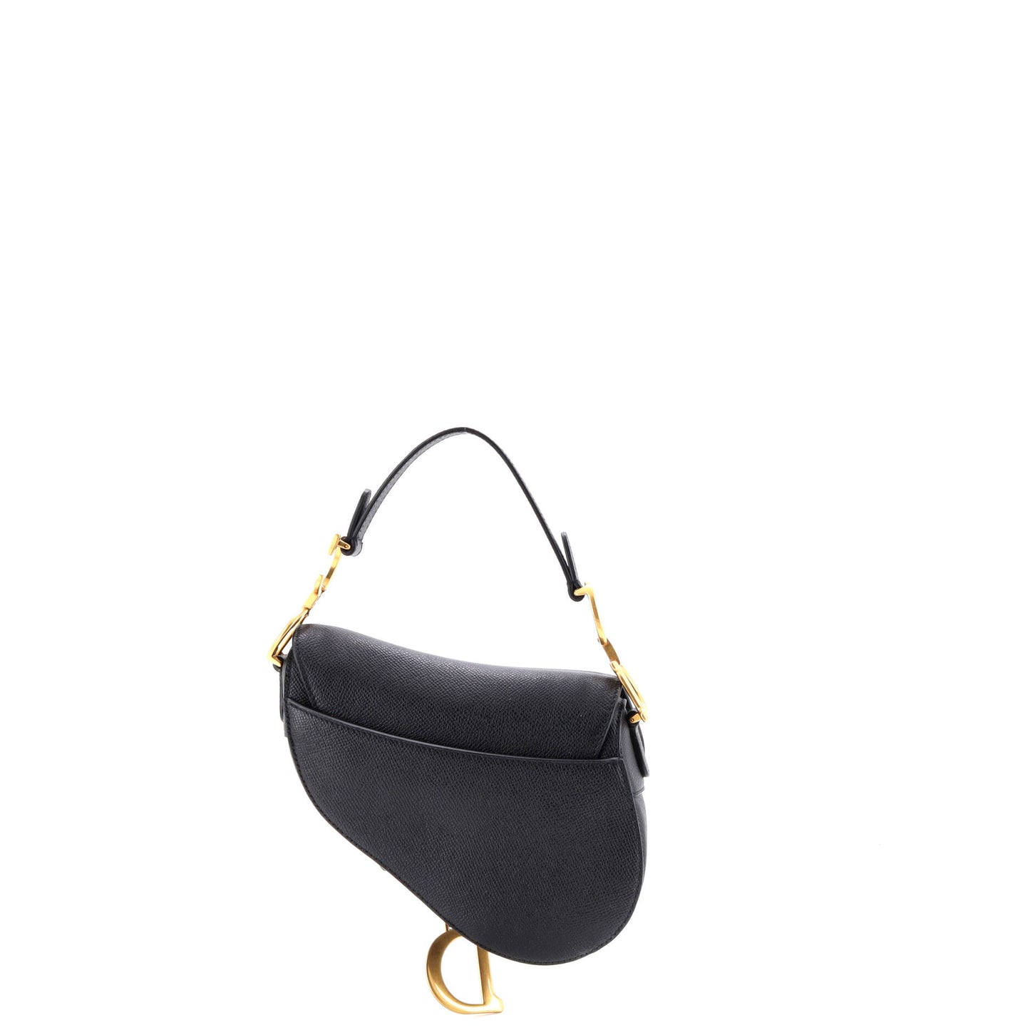 Christian Dior Saddle Handbag with Strap, Leather, Mini