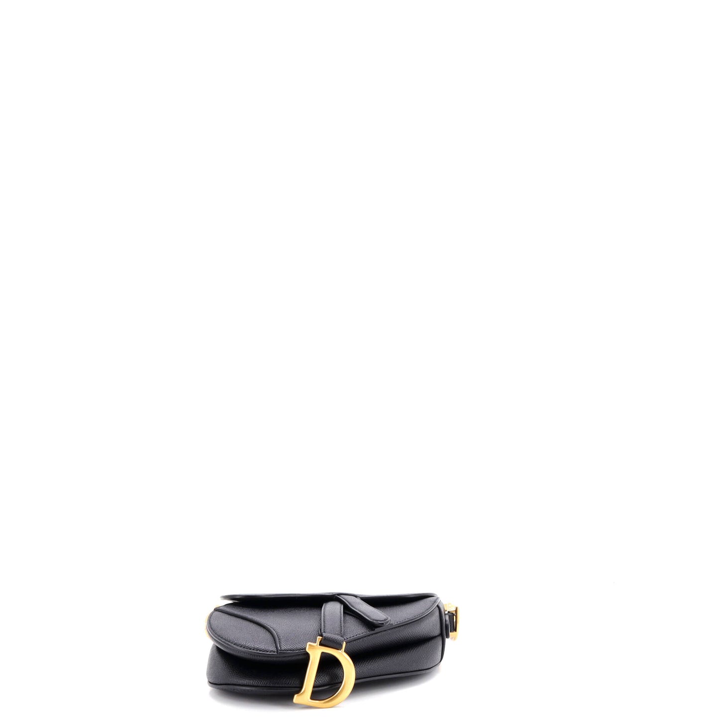 Christian Dior Saddle Handbag with Strap, Leather, Mini