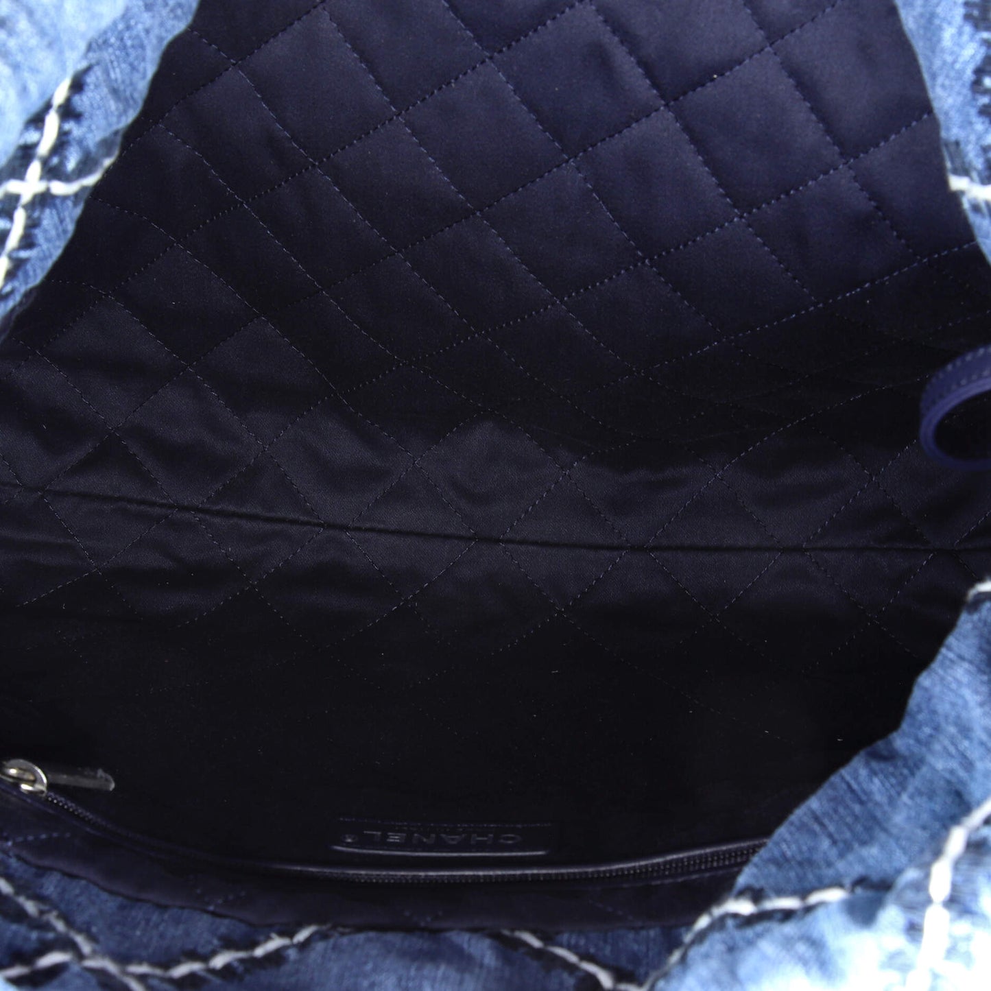 Chanel 22 Chain Hobo Bag, Quilted Stitch Denim, Small