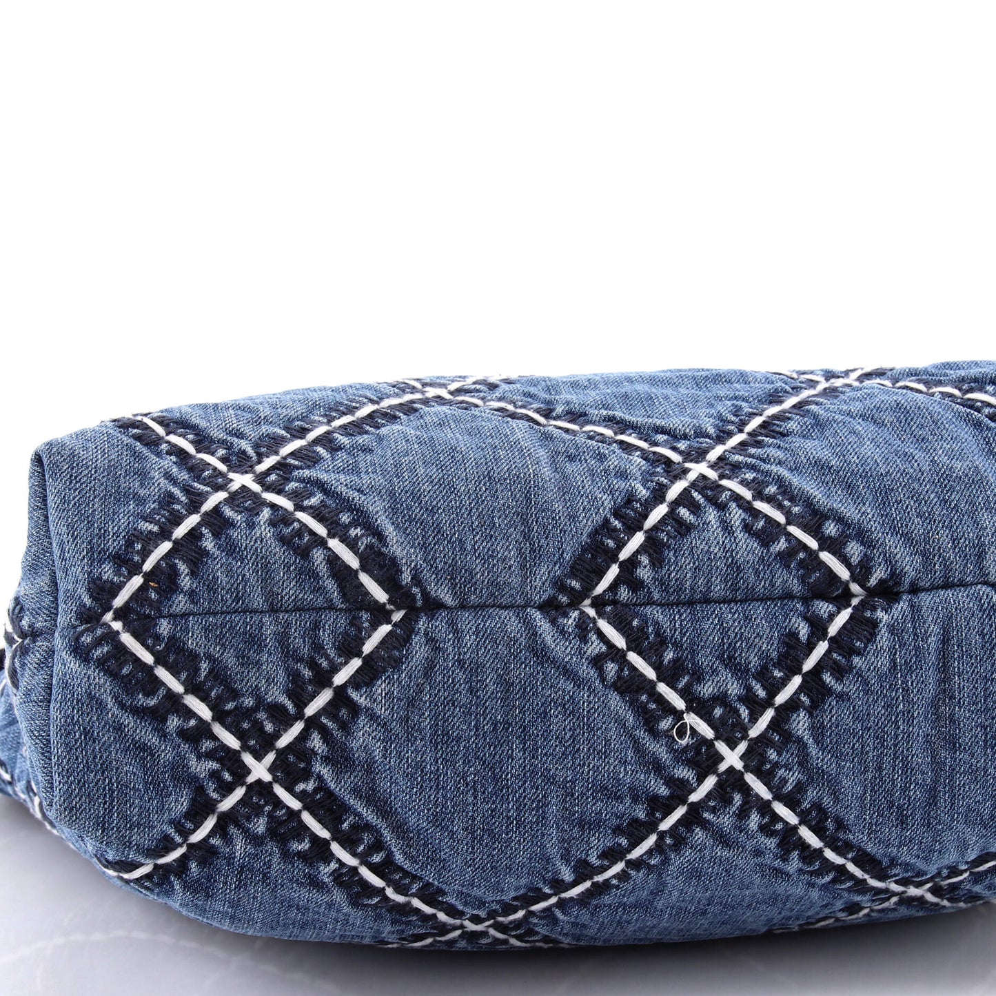 Chanel 22 Chain Hobo Bag, Quilted Stitch Denim, Small