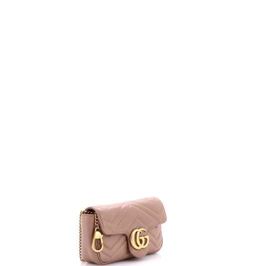 Gucci GG Marmont Flap Bag in Matelasse Leather Super Mini