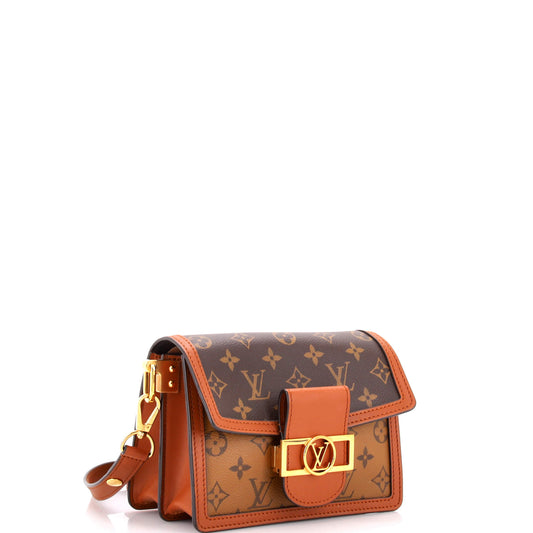 Louis Vuitton Dauphine Mini Shoulder Bag in Reverse Monogram Canvas