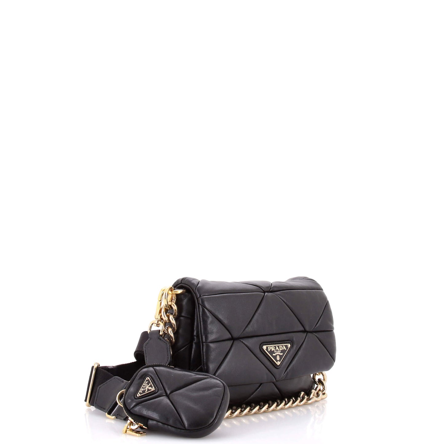 Prada System Flap Shoulder Bag in Quilted Nappa Leather, Small