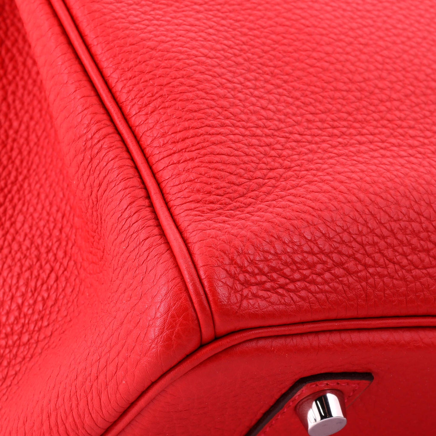 エルメス バーキン ハンドバッグ レッド トゴ パラジウム金具 35