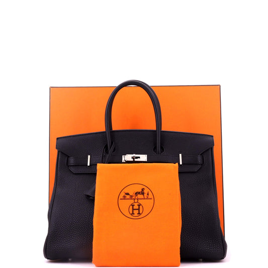 Hermès Birkin Handbag Black Togo Palladium Hardware 35