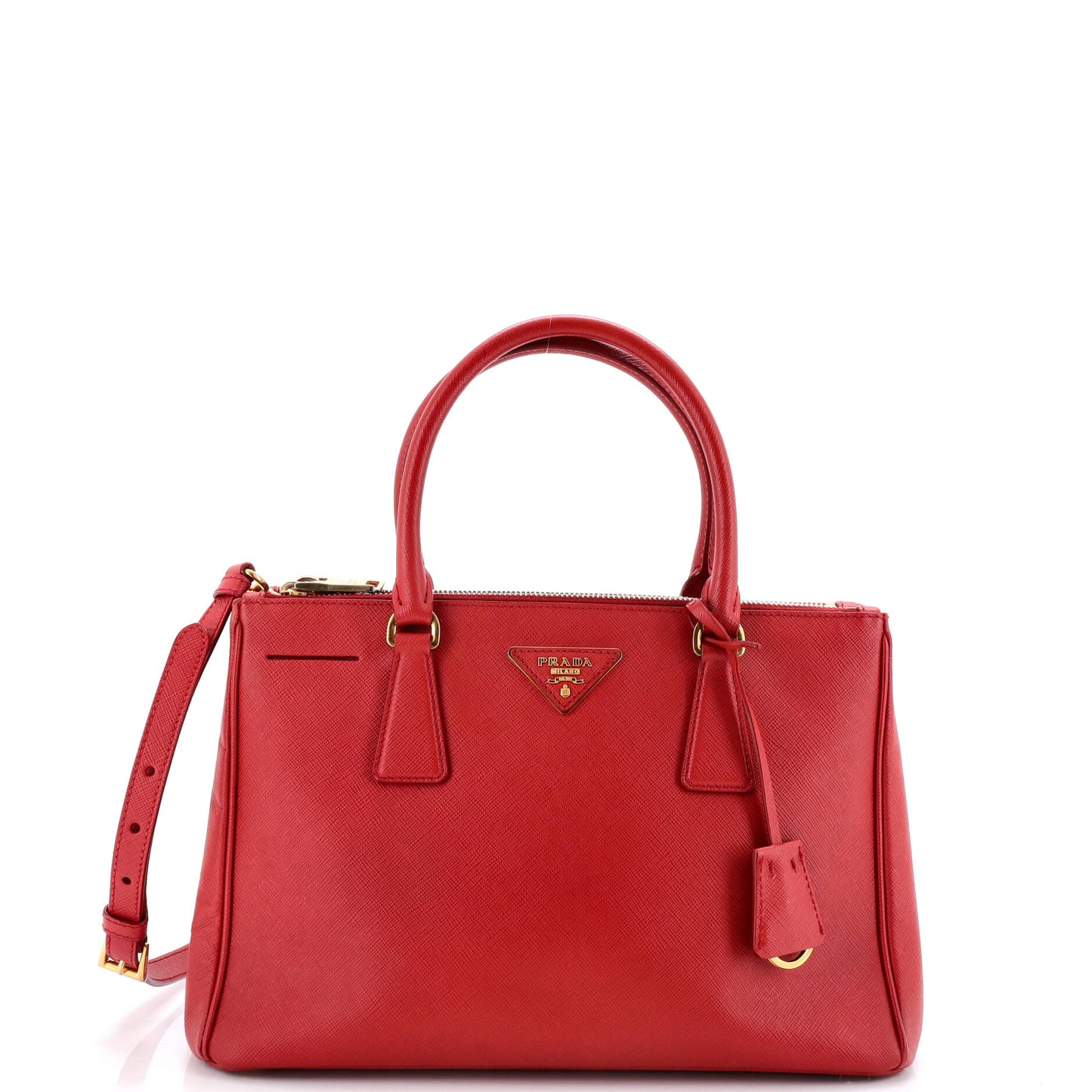 Prada Galleria Double Zip Tote Bag in Saffiano Leather, Medium