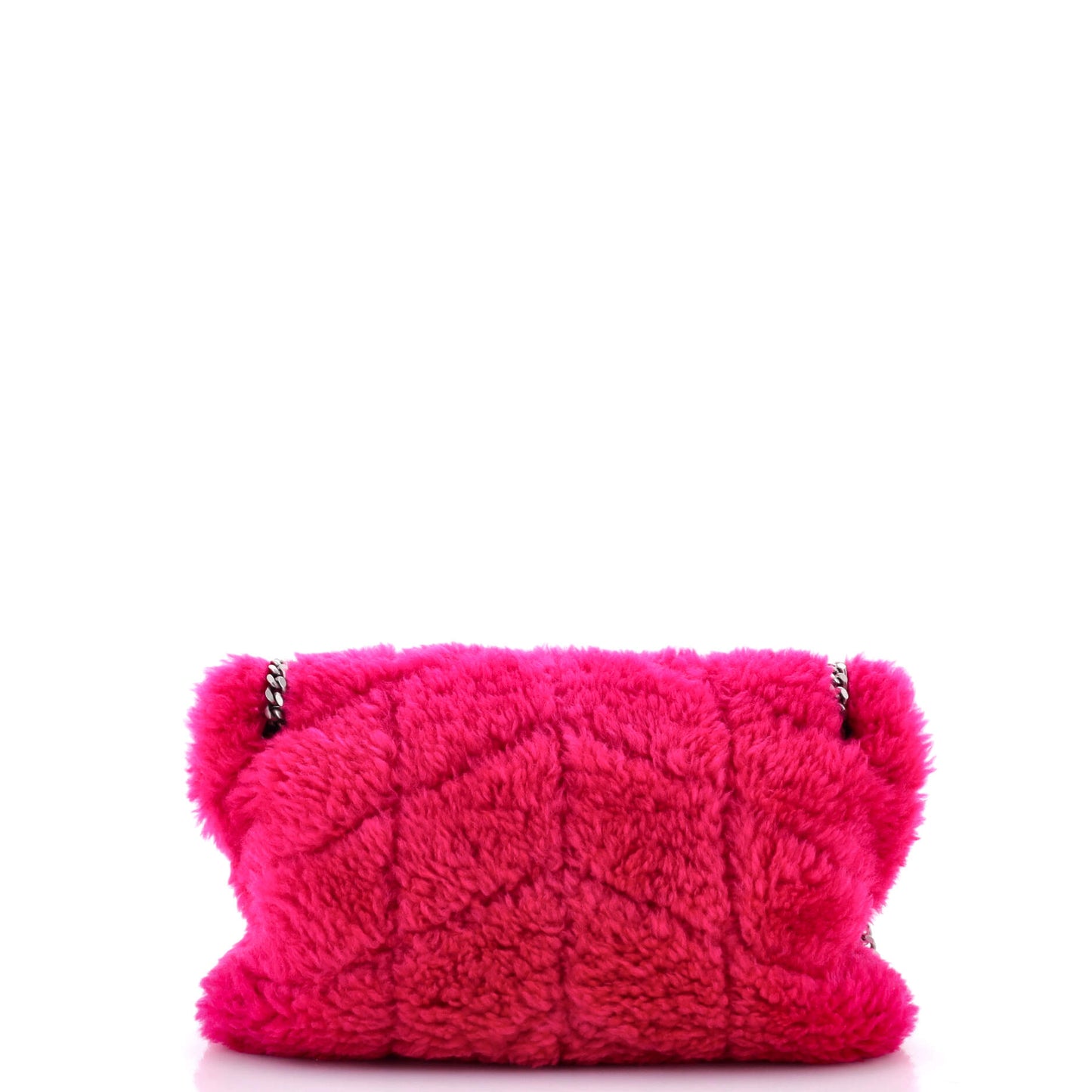 Saint Laurent Lulu Puffer Shoulder Bag, Small, Quilted Shearling