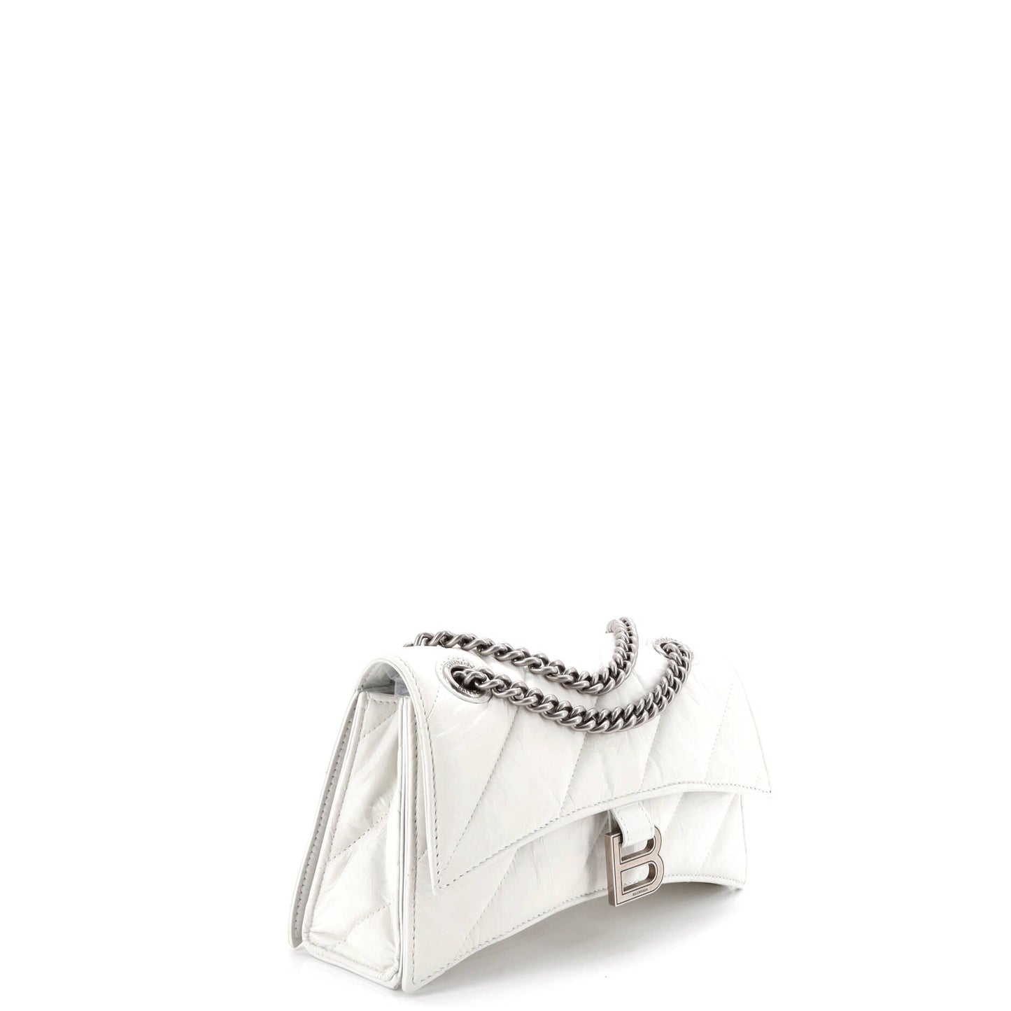 Balenciaga Crushed Chain Flap Bag in Quilted Crushed Calfskin, Small