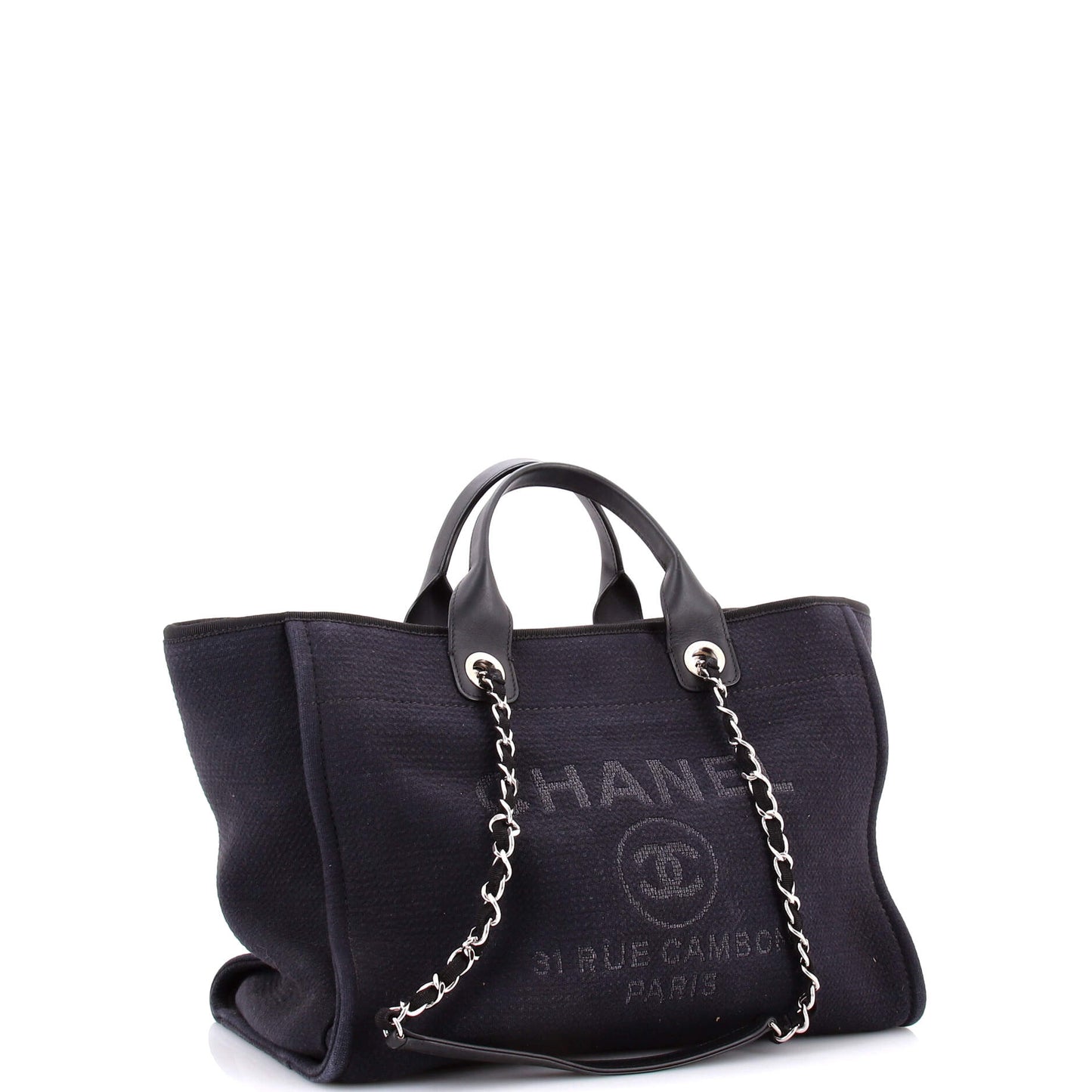 Chanel Deauville NM Mixed Fiber Medium Tote Bag