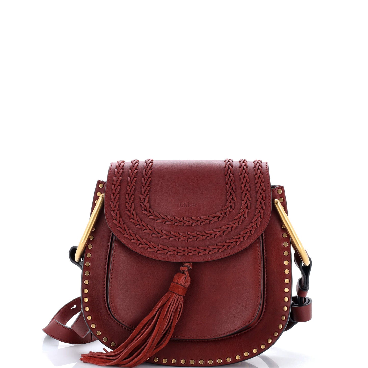 Chloe Hudson small whipstitch leather handbag