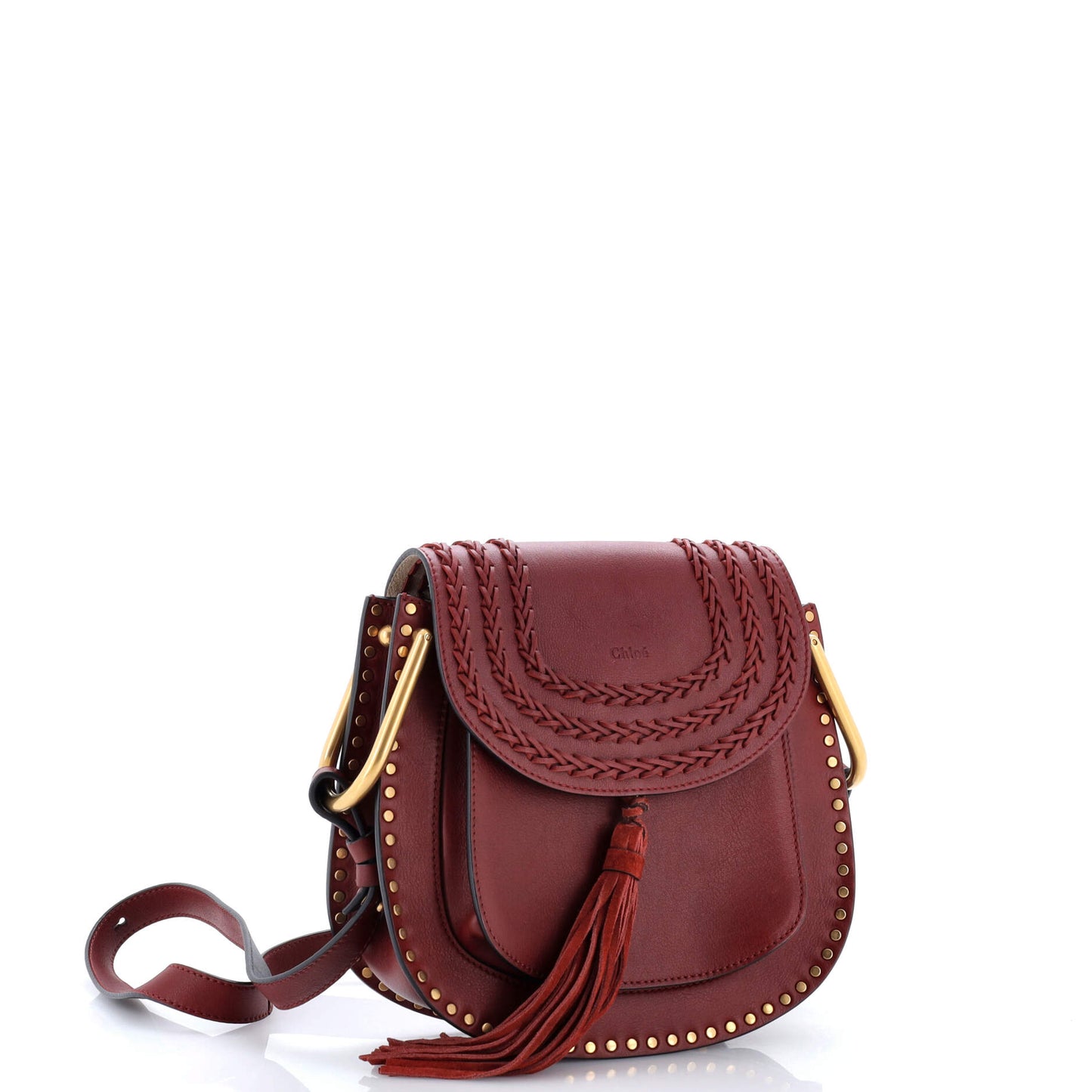 Chloe Hudson small whipstitch leather handbag