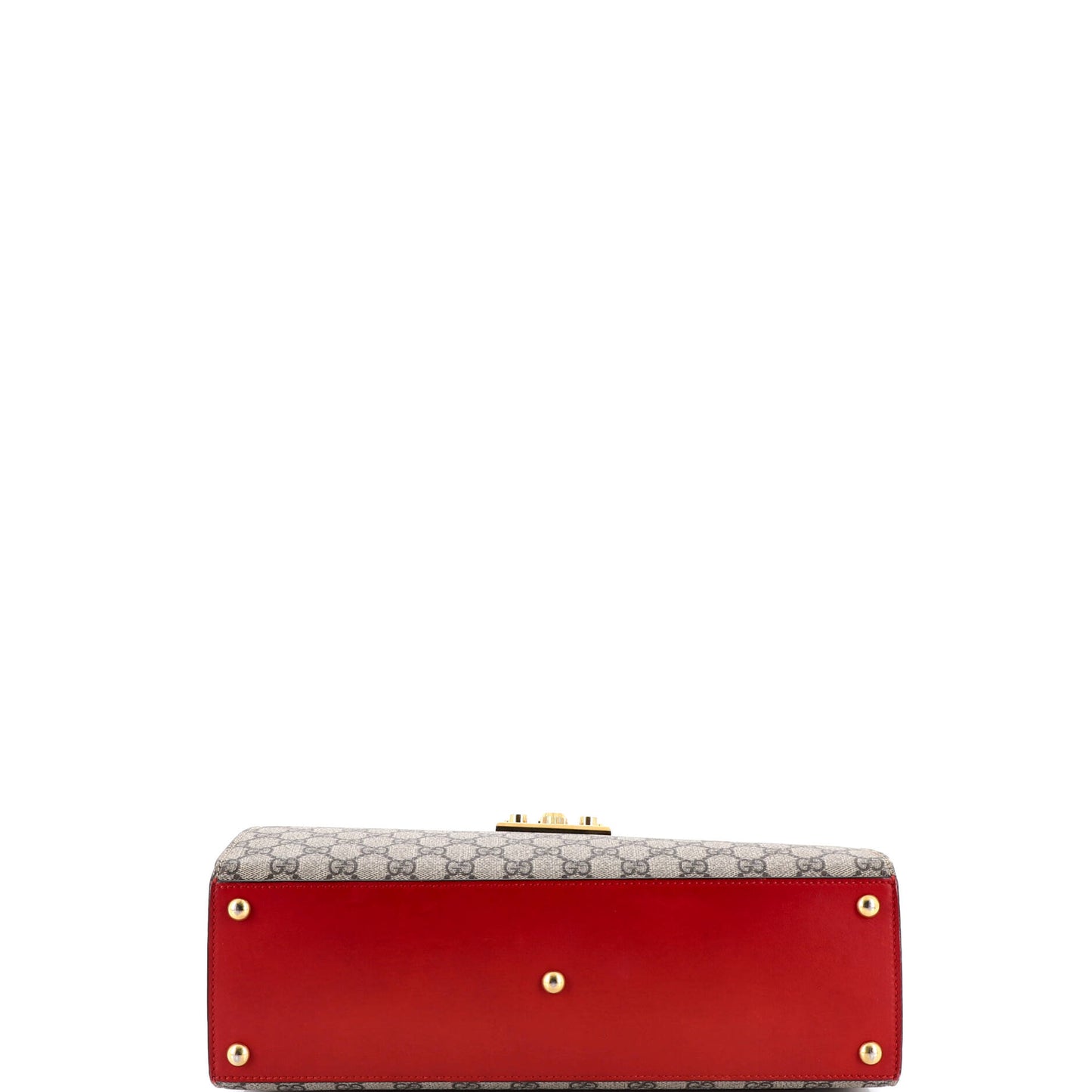 Gucci Padlock Top Handle Bag in GG Coated Canvas and Leather, Medium