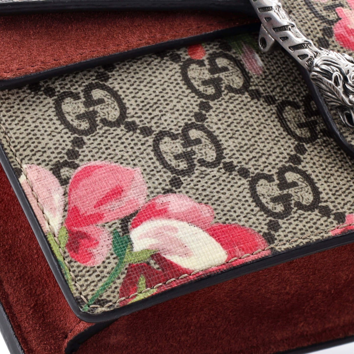 Gucci Dionysus Blooms Print GG Coated Canvas Super Mini Bag