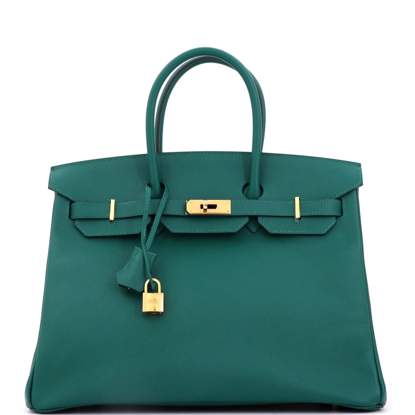 Hermès Birkin handbag, green, Epsom leather, gold hardware, size 35