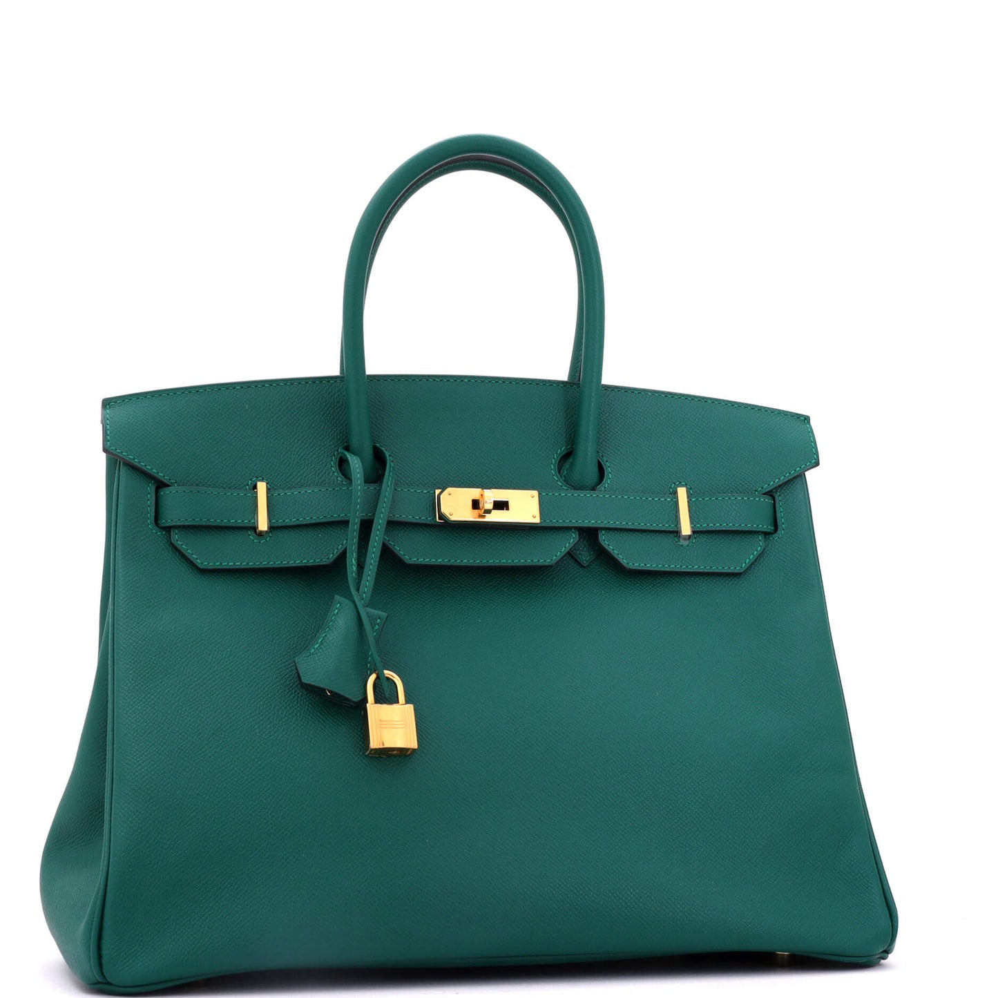 Hermès Birkin handbag, green, Epsom leather, gold hardware, size 35