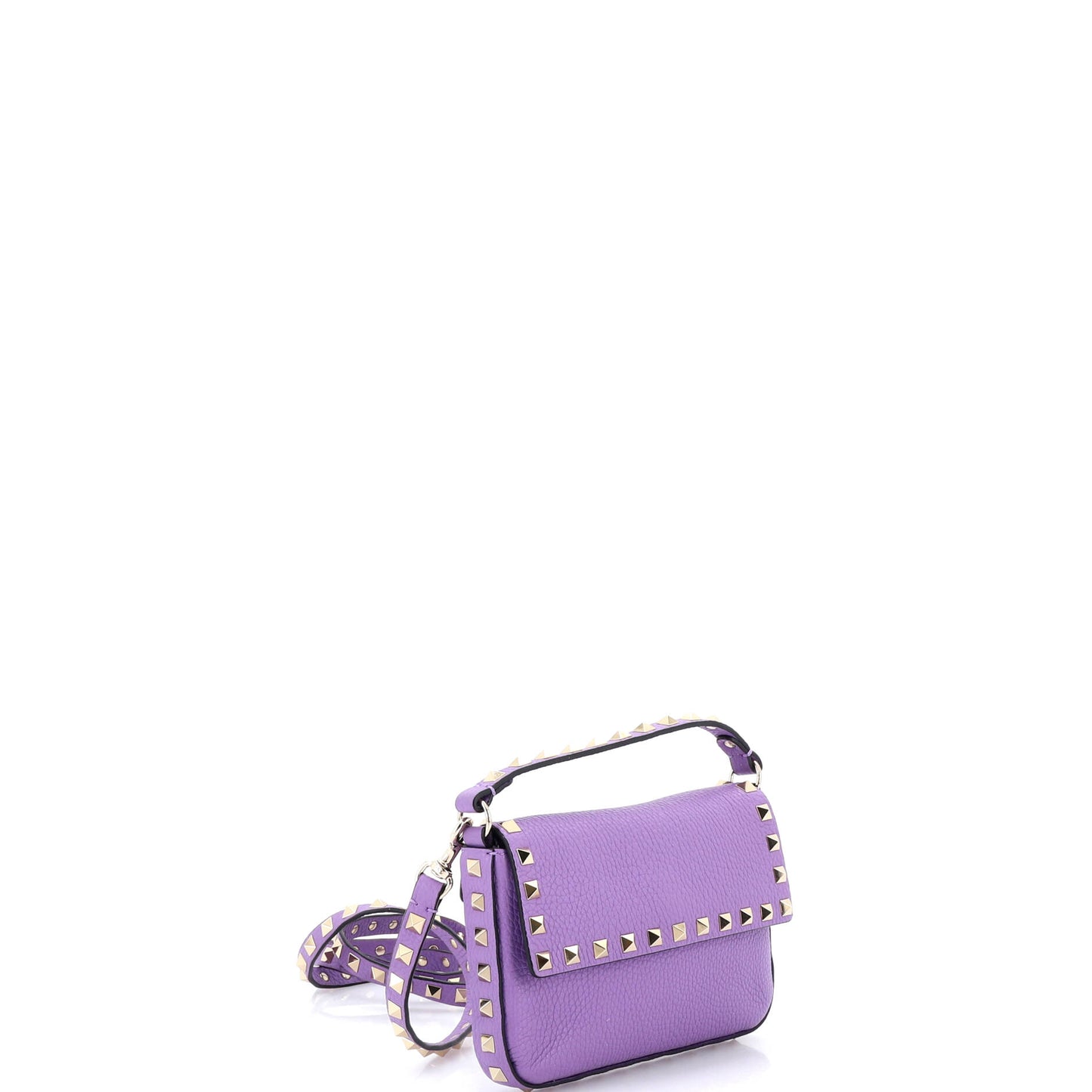Valentino Garavani Rockstud Top Handle Crossbody Pouch in Leather, Mini
