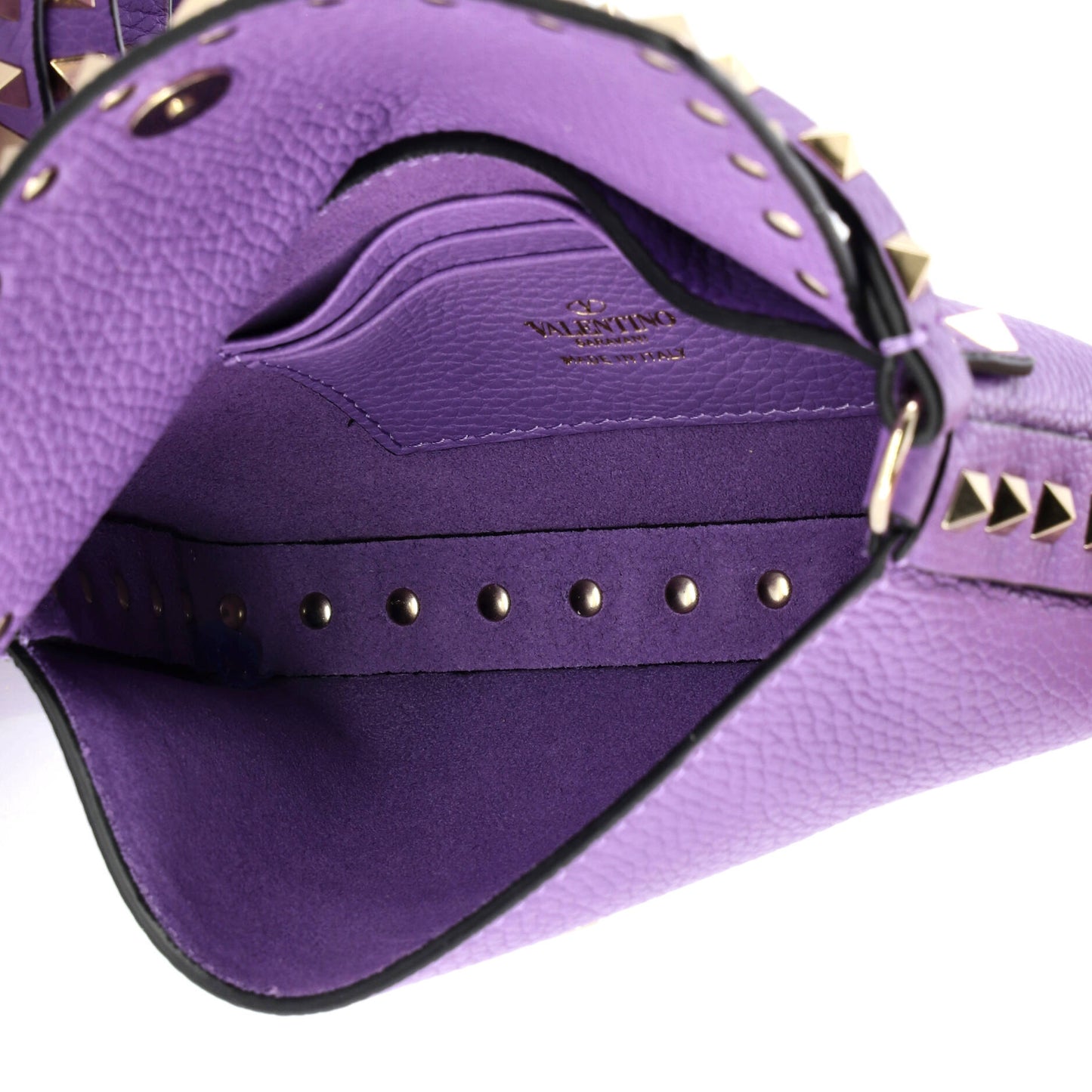 Valentino Garavani Rockstud Top Handle Crossbody Pouch in Leather, Mini