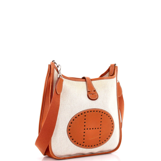 Hermès Evelyn Generation Toile & Leather Bag PM