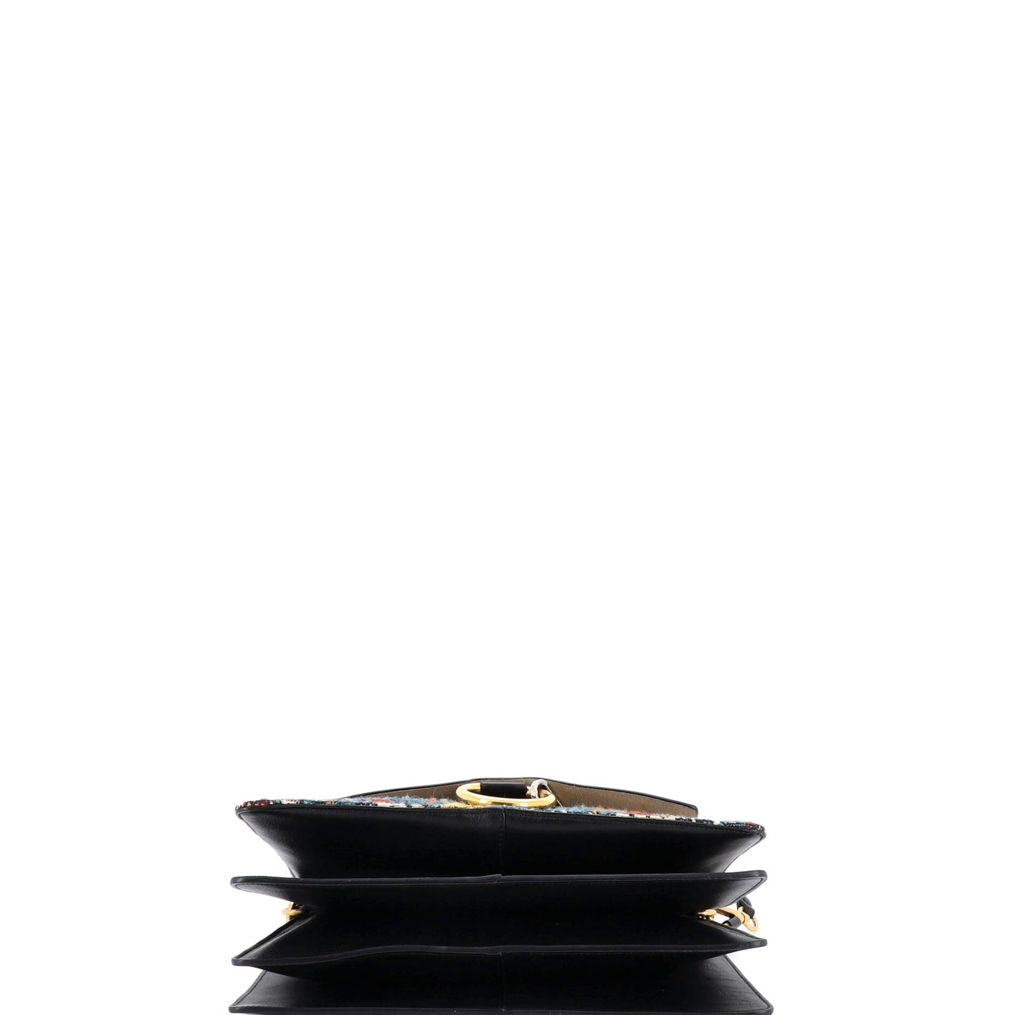 Chloe Faye Medium Leather and Tapestry Shoulder Bag
